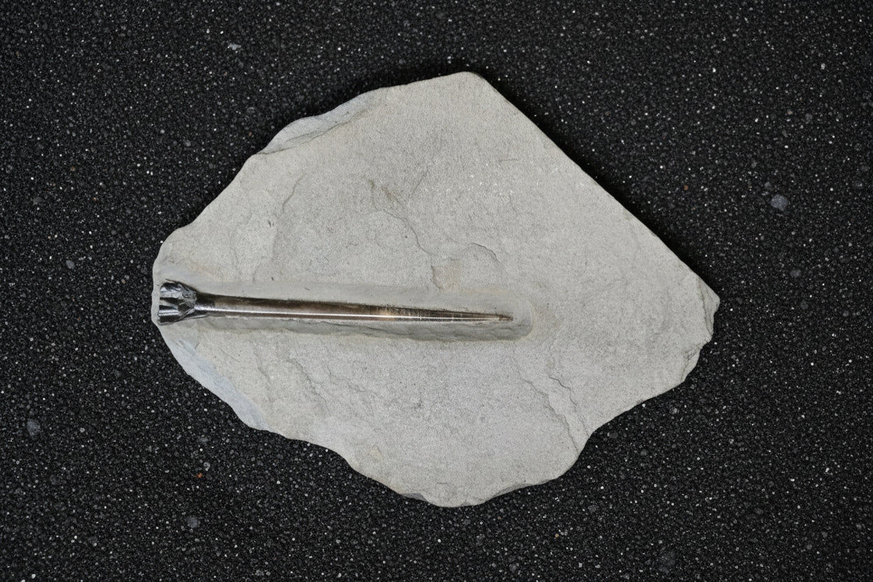 Belemnite Specimen, Posidonia Shale formation, 20x18cm, 520gr