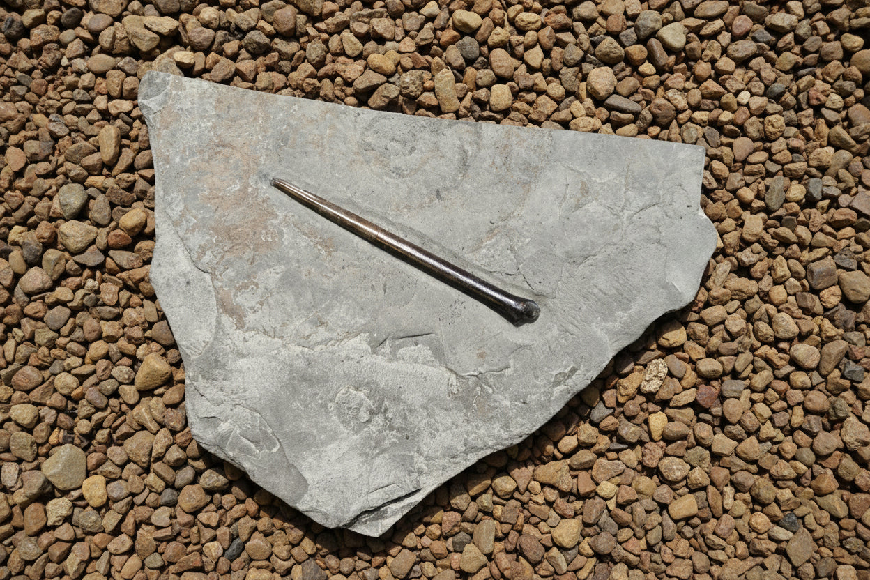 Belemnite Specimen, Posidonia Shale formation, Germany, 1409gr, 23x16cm