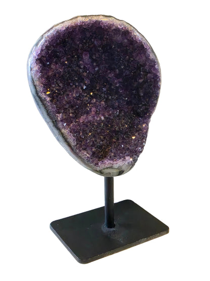Amethyst Geode on Base, Uruguay, 14x8x5cm, 477gr, including base