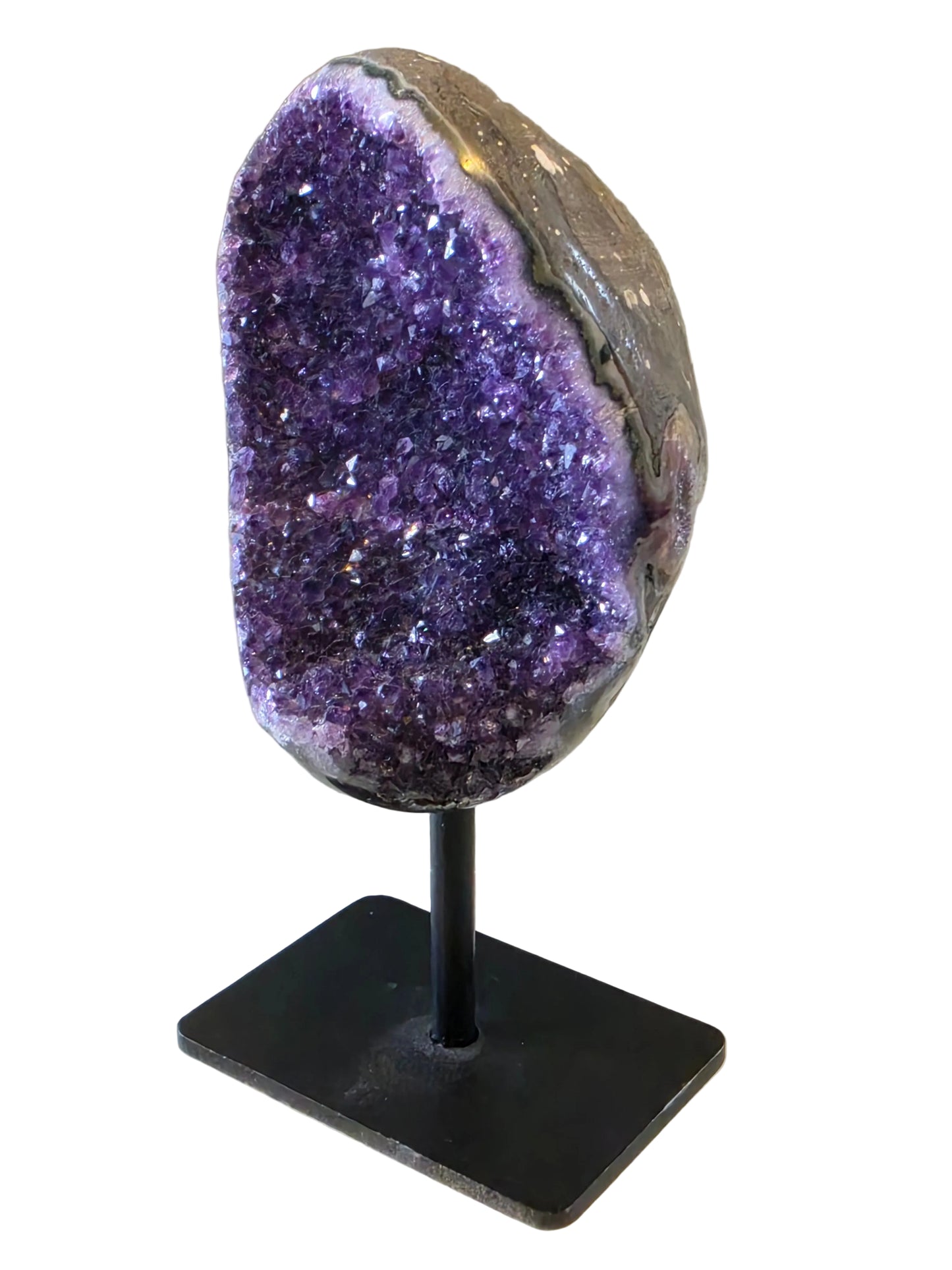 Amethyst Geode on Base, Uruguay, 14x8x5cm, 477gr, including base