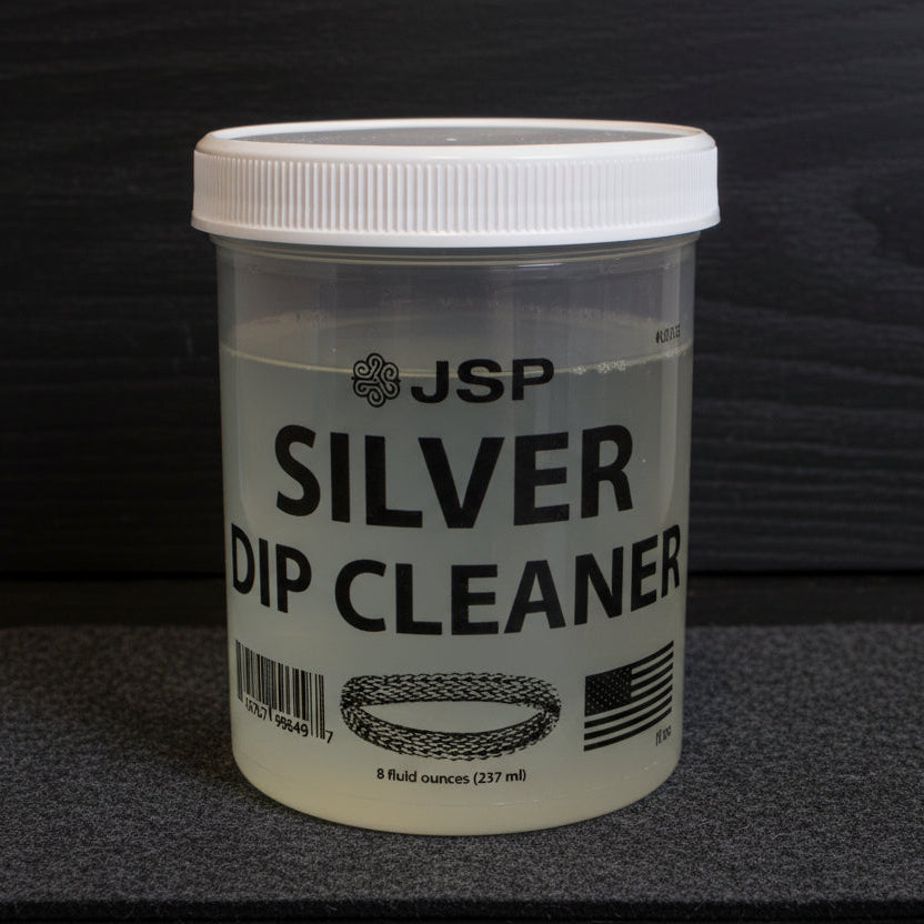 JSP Silver Dip Cleaner with basket, 8fl oz