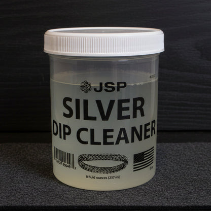 JSP Silver Dip Cleaner with basket, 8fl oz