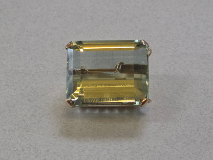 Antiuqe 14k Helidor "Beryl" Broach, 24x20mm 16-17ct estimated weight, Yellow Gold