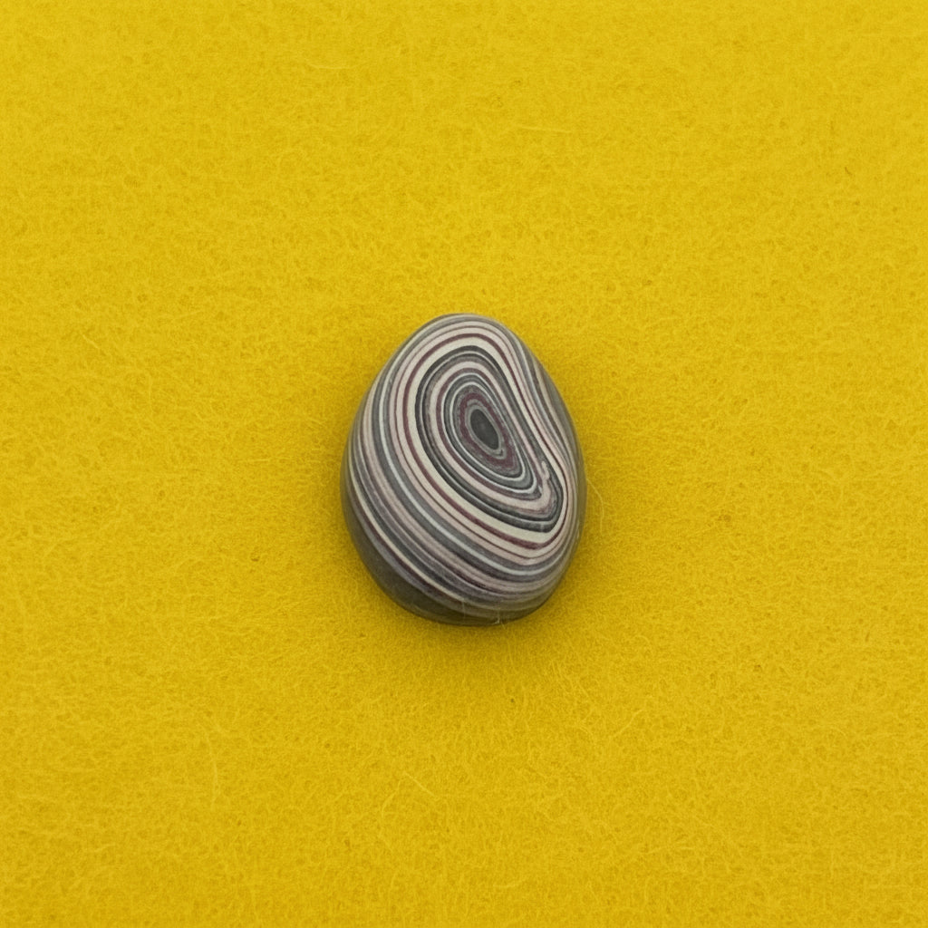 KC F-150 Plant Fordite 1960-1970 Free Form Cabocheon, 23x13x4mm, 5.95ct