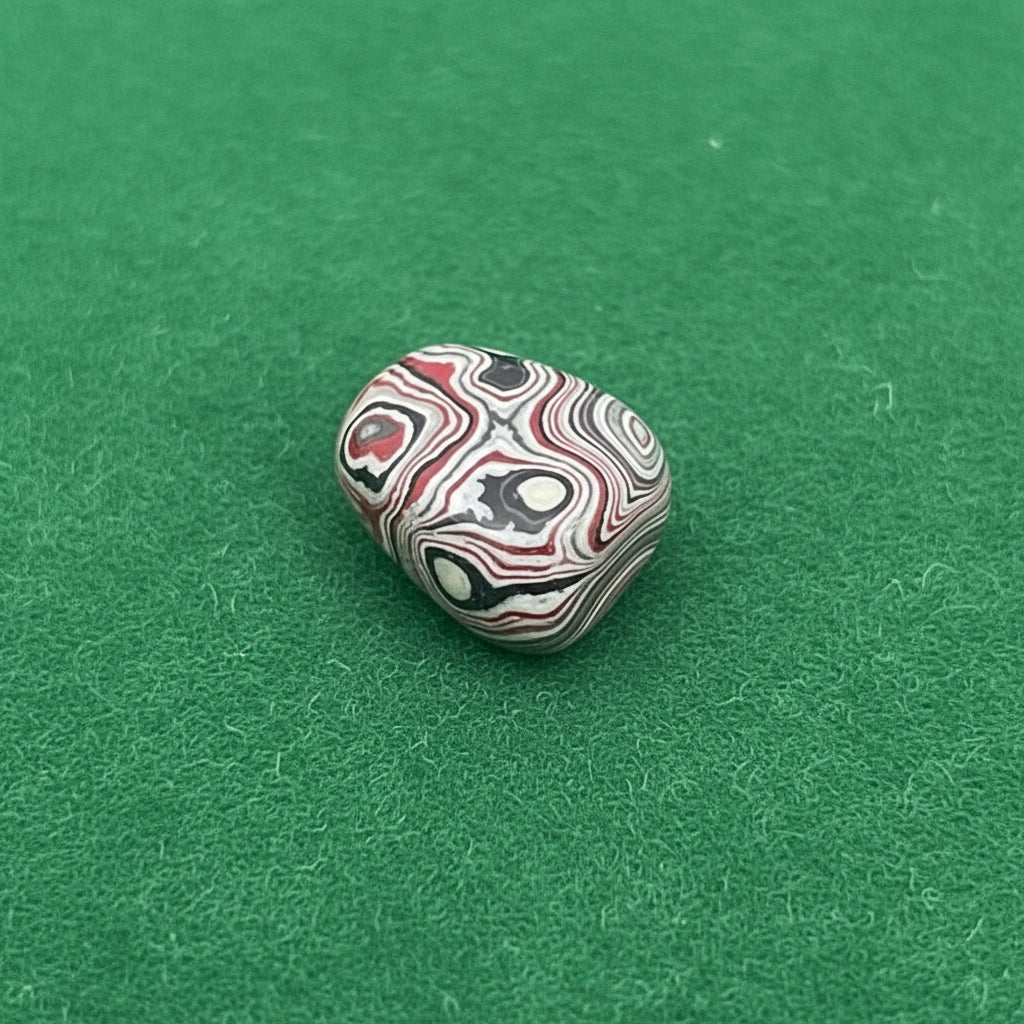 KC F-150 Plant Fordite 1960-1970 Free Form Cabocheon, 19x14x5mm, 7.13ct