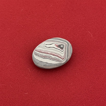 KC F-150 Plant Fordite 1960-1970 Free Form Cabocheon, 27x22x5mm, 13.68ct