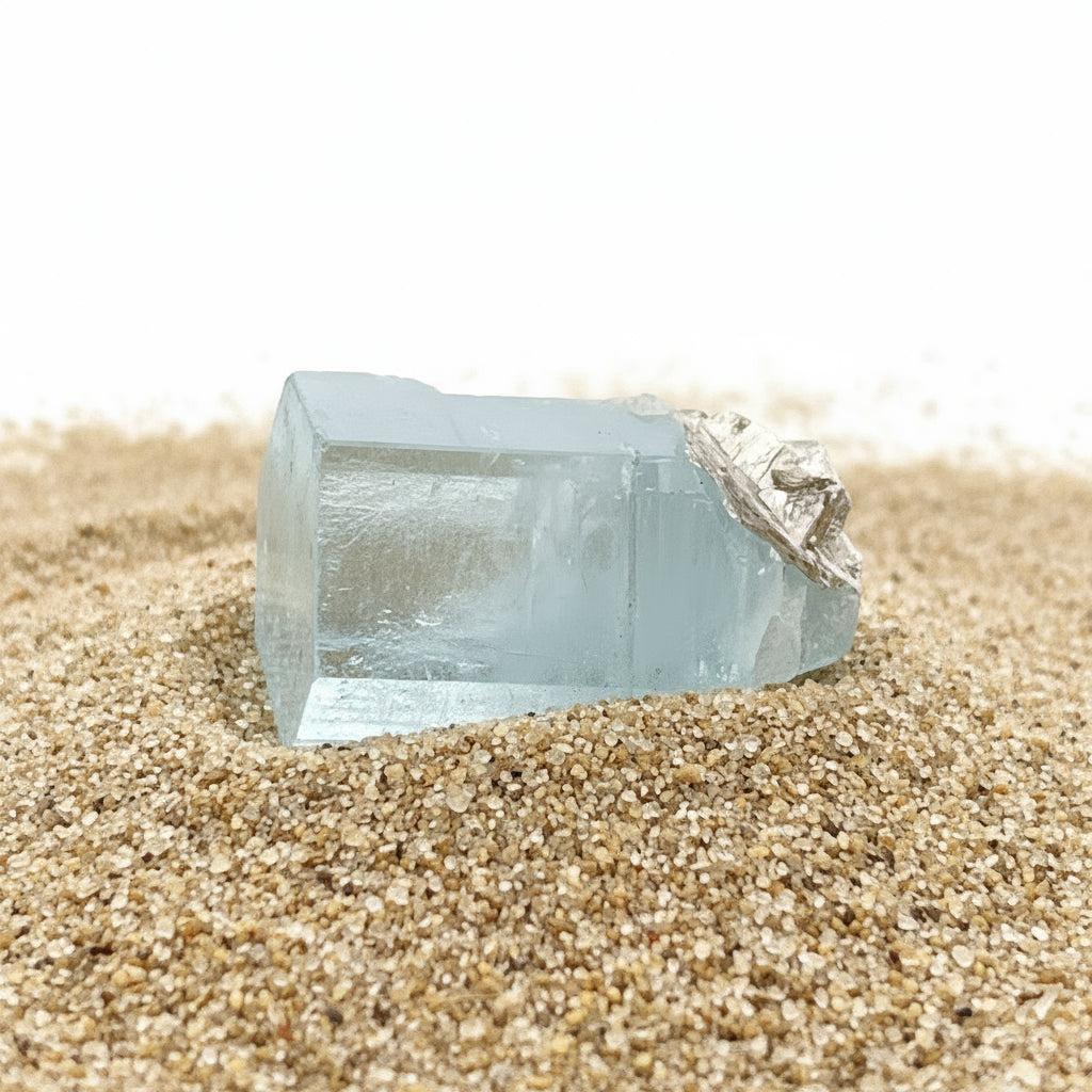 Aquamarine Crystal with Mica, Pakistan, 22.18gr, 33x20x18mm