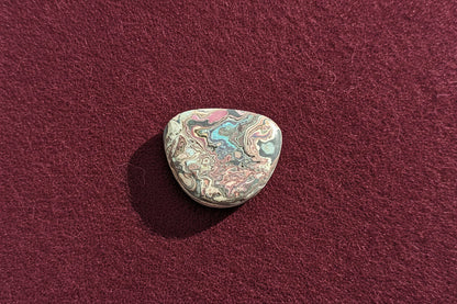 Cadilite, Cadilac Ranch "Fordite" Free From Cabocheon, Amarillo, Texas, 10.34ct 28x25x3mm