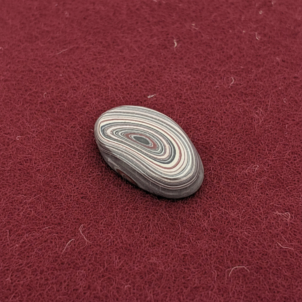 KC F-150 Plant Fordite 1960-1970 Free Form Cabocheon, 23x13x4mm, 5.95ct