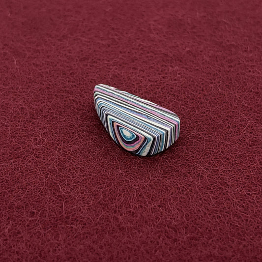 Funkrite Free From Cabocheon “Fordite” Galveston, TX, 36x17x7mm, 22.50ct - Highly Fluorescent