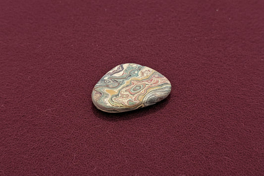 Cadilite, Cadilac Ranch "Fordite" Free From Cabocheon, Amarillo, Texas, 10.34ct 28x25x3mm