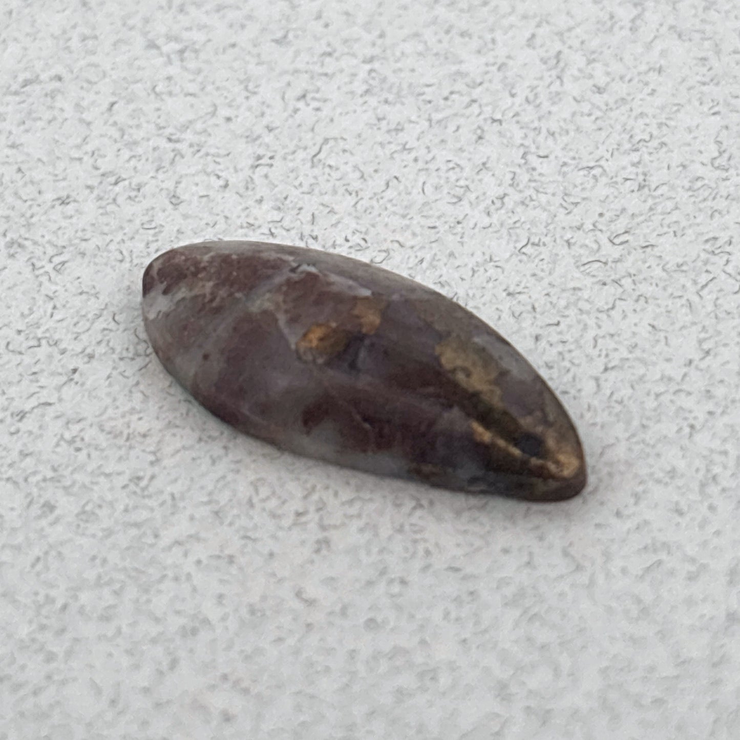 Mohawkite & Copper Replacement Agate Cabochon, 4.24ct 19x8x3mm