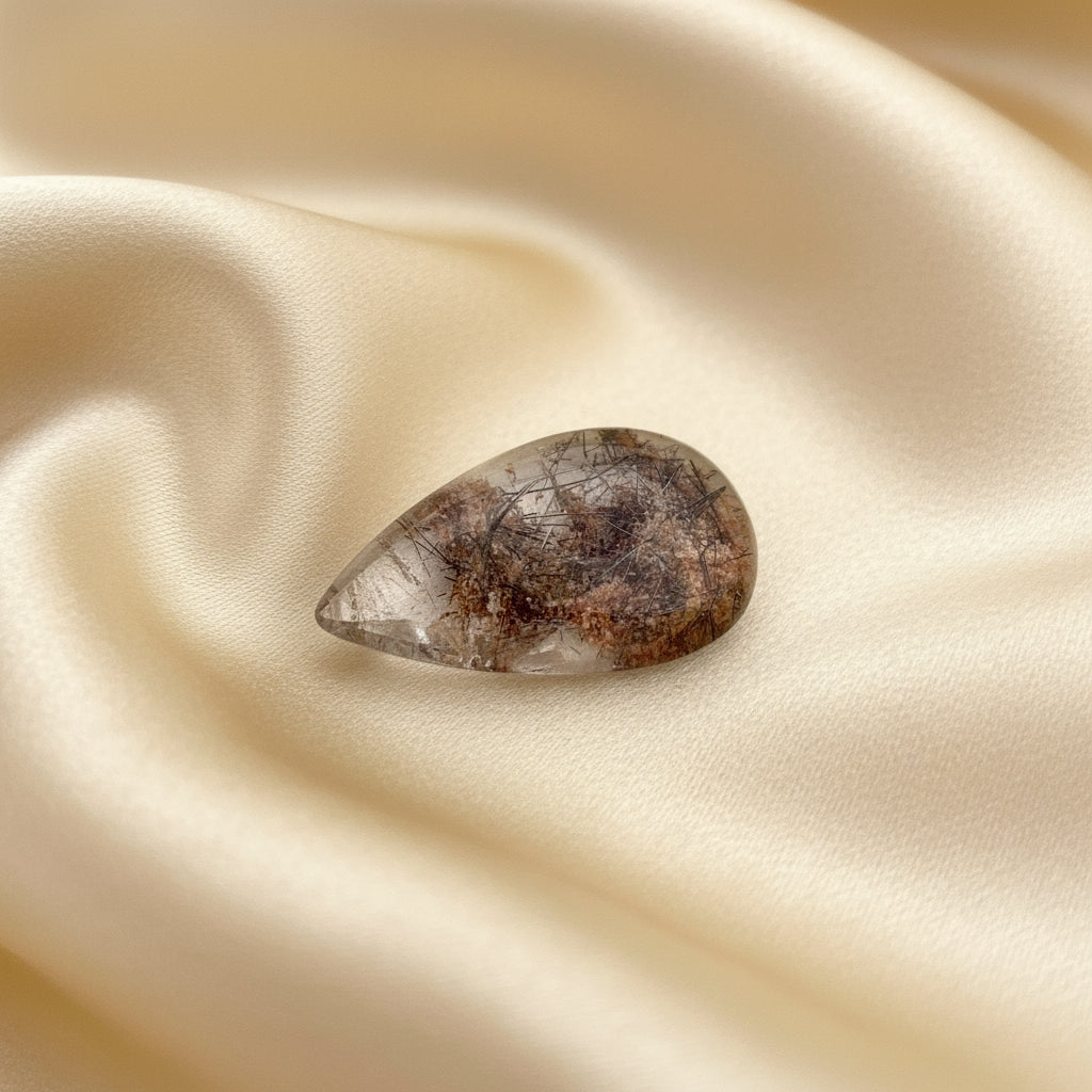 Lodalite Cabocheon, 47.3ct, Pear Shape, 33x20mm, Brazil