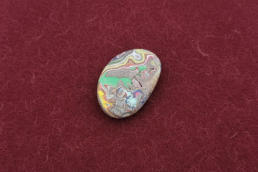 Cadilite, Cadilac Ranch "Fordite" Free From Cabocheon, Amarillo, Texas, 10.75ct 32x20x4mm