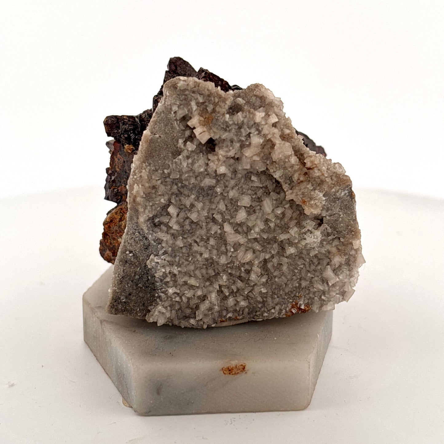 Sphalerite & Quartz on Marble Base, MO, USA, 140.95gr