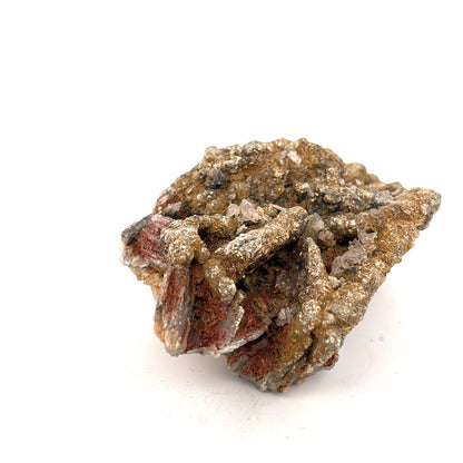 Pyrite with Quartz & Calcite, Morocco, 6.5x5.5x2.5cm, 132gr