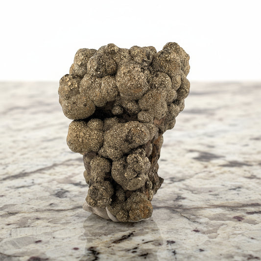 Pyrite on Limonite Clay, 459gr, 85x55x60mm, Supat Mine, Mansehra, Pakistan