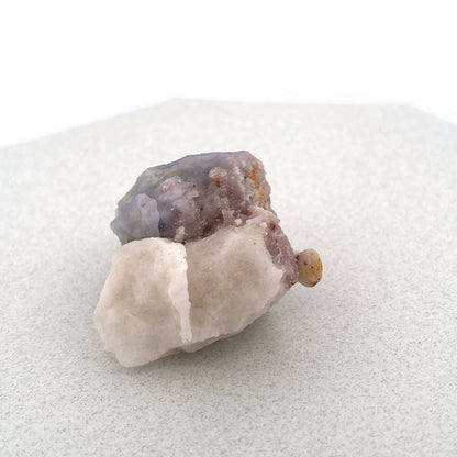 Fluorescent Hackmanite on Quartz, Pakistan, 51.64gr, 45x43x25mm