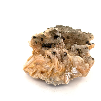 Pyrite, Chalcopyrite, & Calcite, Morocco, 7x6x3cm, 172gr