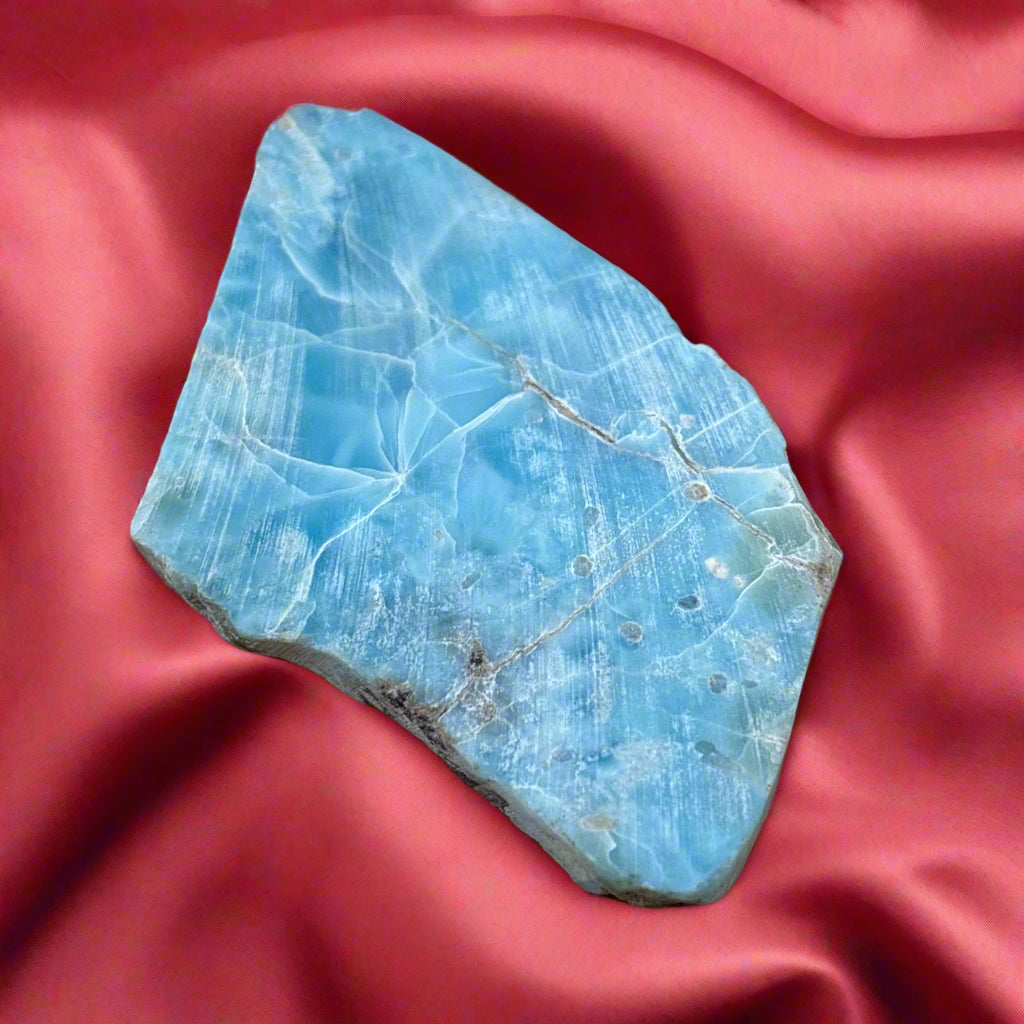 Laramar Cutting Rough, 36.36gr, 48x37x8mm, Island of Hispaniola, Dominican Republic