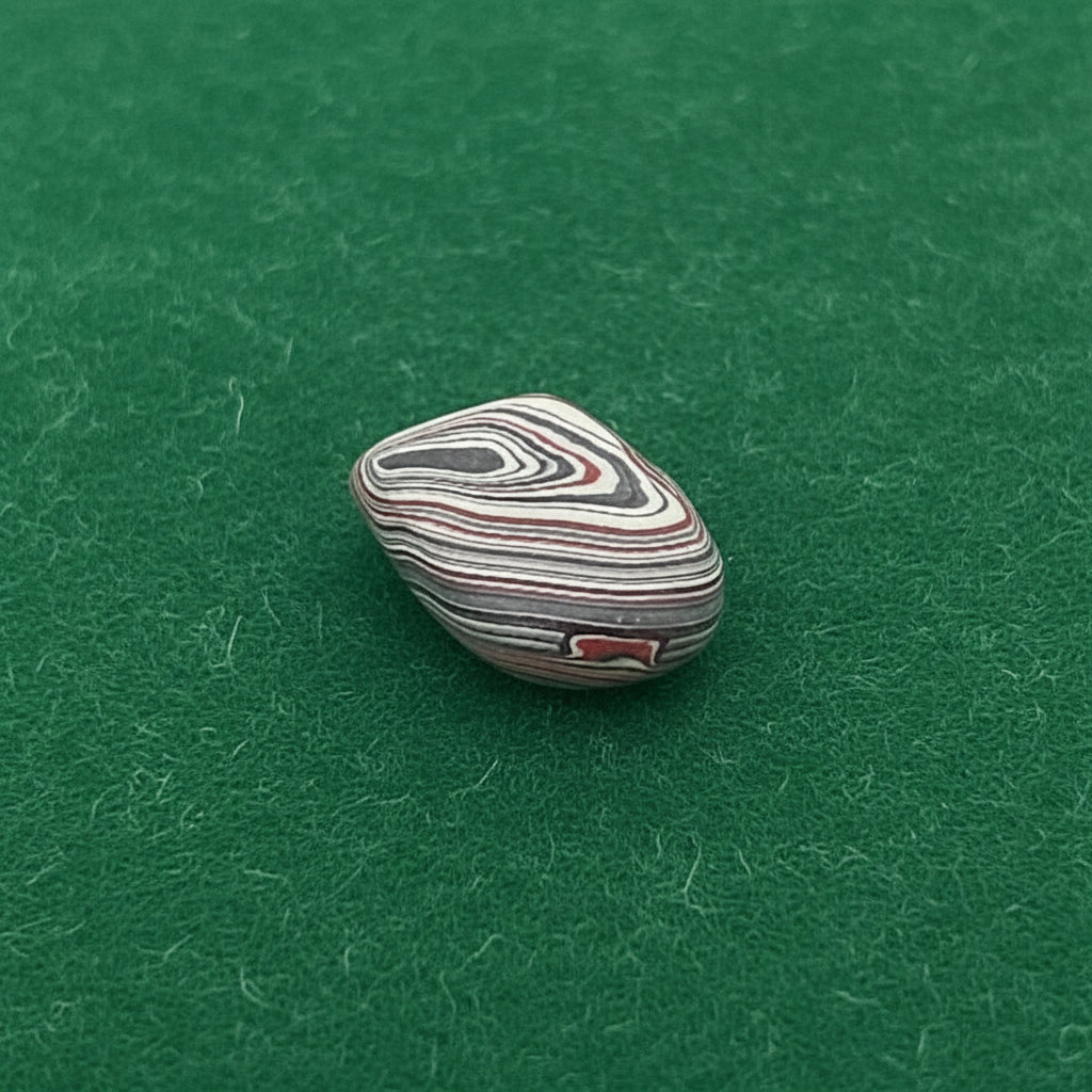 KC F-150 Plant Fordite 1960-1970 Free Form Cabocheon, 19x14x5mm, 7.13ct