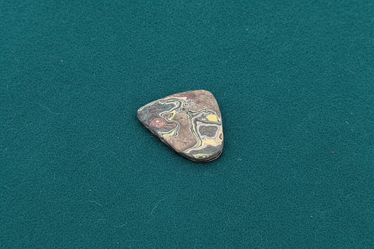 Cadilite, Cadilac Ranch "Fordite" Free From Cabocheon, Amarillo, Texas, 6.26ct 26x23x3mm