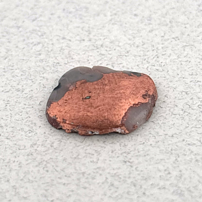 Polished Copper Replacement Agate, Northern MI, USA, 5.87ct 13x12x2mm