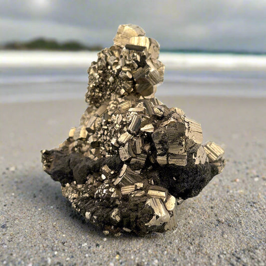 Pyrite Cluster, Spain, 734gr, 9x8x8cm