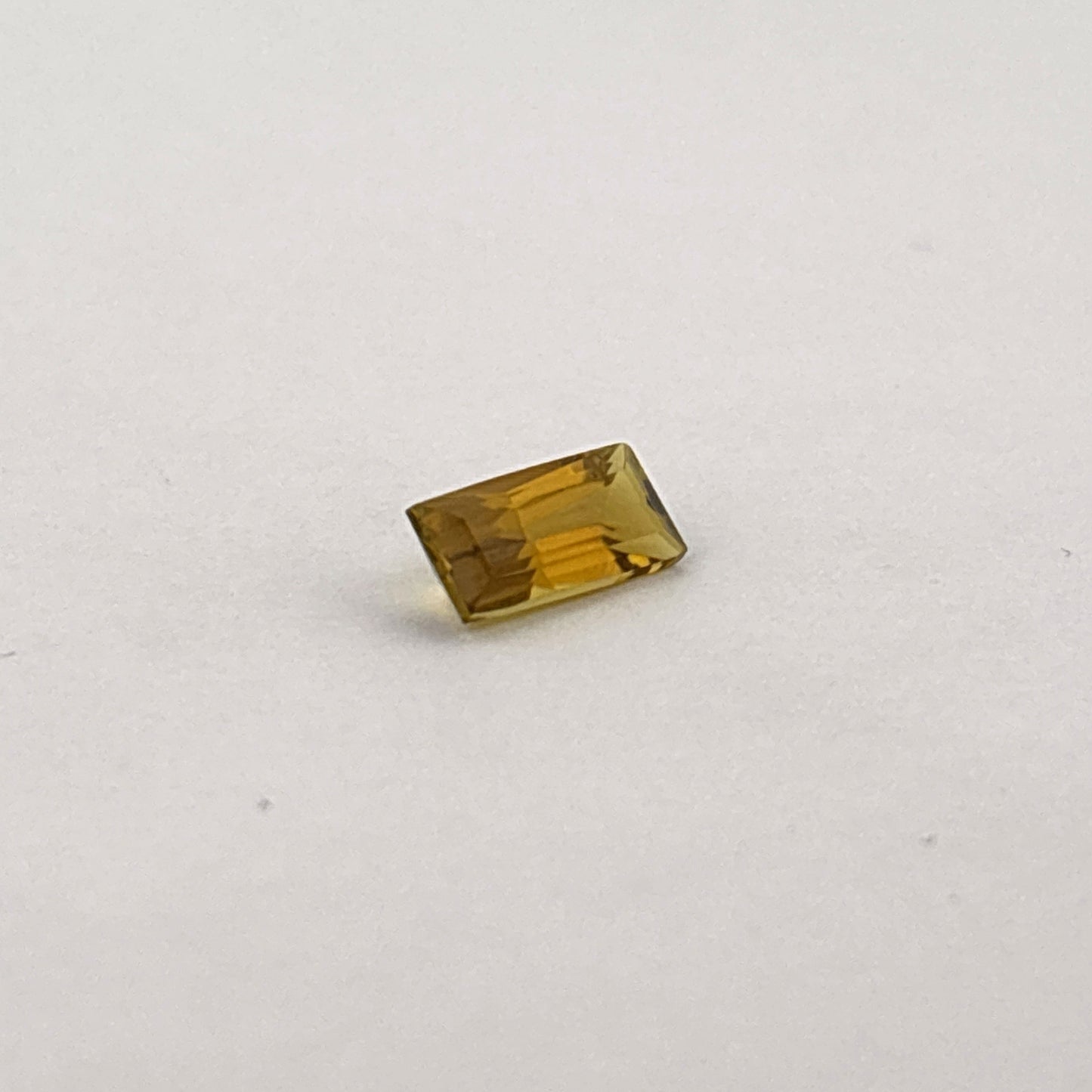 Yellow / Green Tourmaline, Emerald Cut 11x5mm, 1.90ct, Brazil