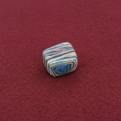 Funkrite Free From Cabocheon “Fordite” Galveston, TX, 21x17x14mm, 30.49ct - Highly Fluorescent