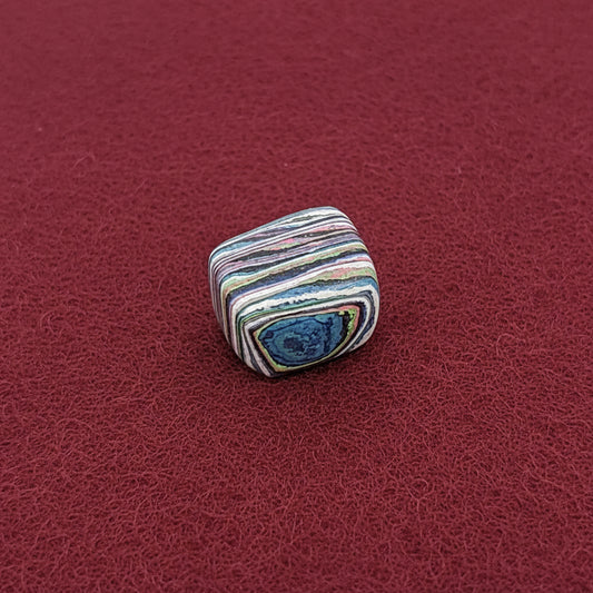 Funkrite Free From Cabocheon “Fordite” Galveston, TX, 21x17x14mm, 30.49ct - Highly Fluorescent