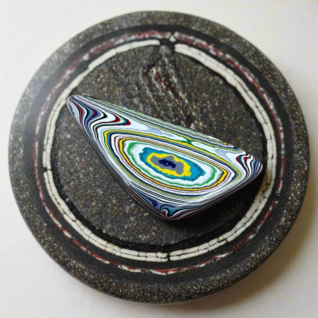 Historic Kenworth Truck Fordite Cabochon 29.06ct - 57x25.5mm -For Jewelry Making