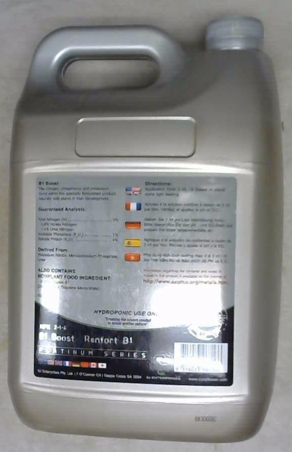 CYCO, Platinum Series, B1 Boost, B1 Vitamins & Thiamine 5L, NPK ( 2-1-4 )