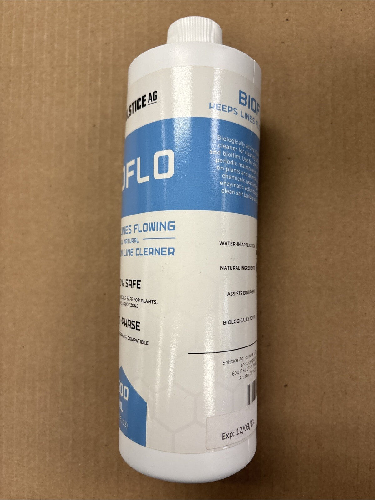 Past Due Solstice Ag, Biofilm, Irrigation Line Cleaner, 500 mL