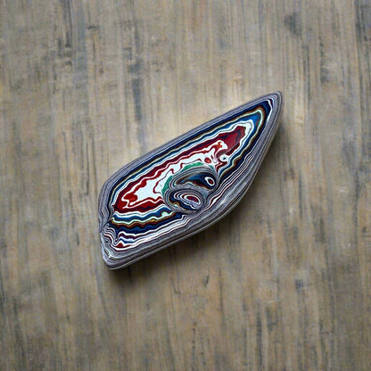 Historic Kenworth Truck Fordite Cabochon 40ct - 67x26mm - For Jewelry Making