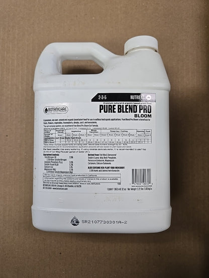 Botanicare Pure Blend Pro Bloom 1 Quart pureblend pbp hydroponic