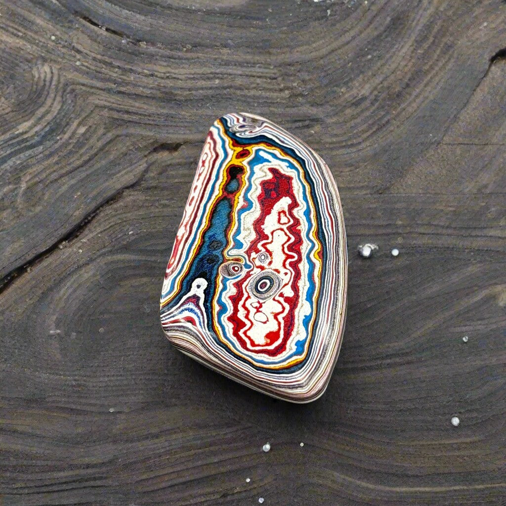 Historic Kenworth Truck Fordite Cabochon 45.86ct - 61x31mm - For Jewelry Making