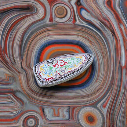 Historic Kenworth Truck Fordite Cabochon 29.99ct - 50x25mm - For Jewelry Making