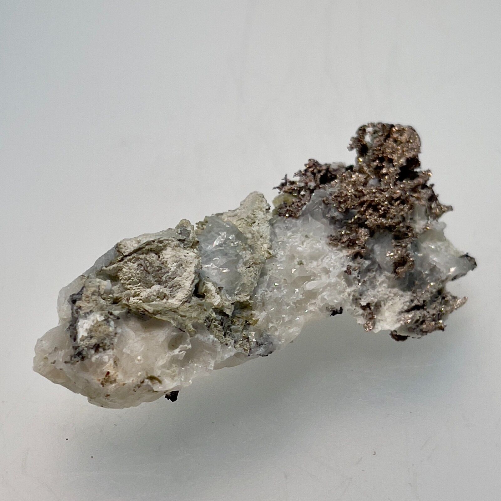 Natural Silver Crystal in Quartz from Morocco, 13.7gr. 50x22x12mm