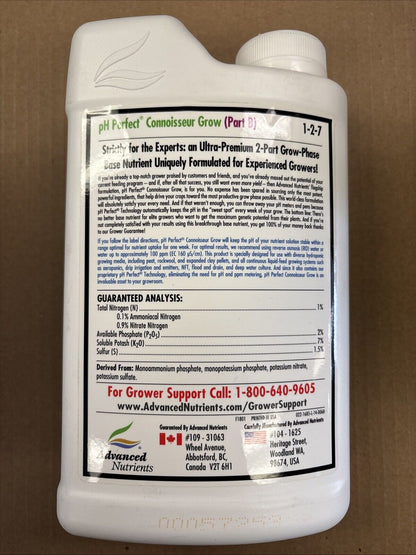 Advanced Nutrients - pH Perfect Connoisseur Grow B - Base Nutrients for Garden