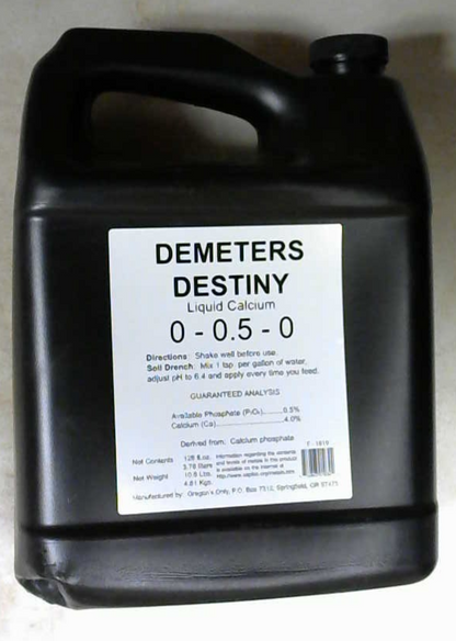 Nectar For The Gods Demeters Destiny, Liquid Calcium, 1 Gal Fertilizer 0-0.5-0