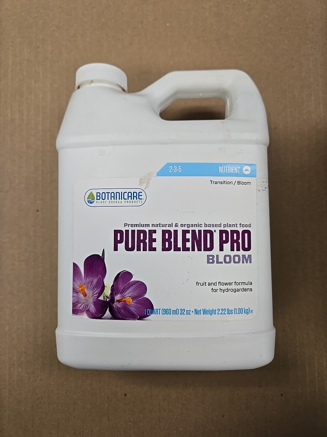Botanicare Pure Blend Pro Bloom 1 Quart pureblend pbp hydroponic