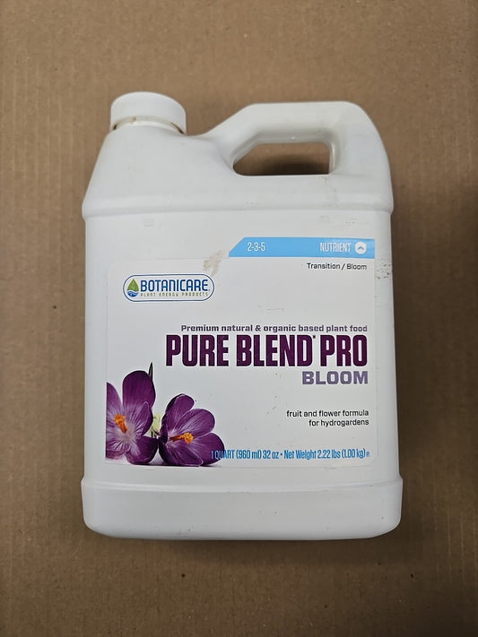 Botanicare Pure Blend Pro Bloom 1 Quart pureblend pbp hydroponic