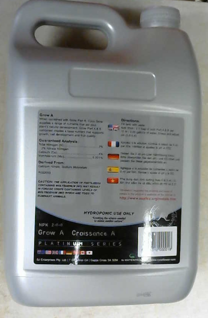 CLOSE OUT - Cyco Grow A 5L NPK 2-0-0 Platinum Series
