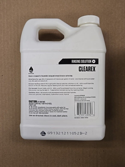 Botanicare Plant Energy Products 1 Quart of Clearex Rinsing Solution Flush Agent