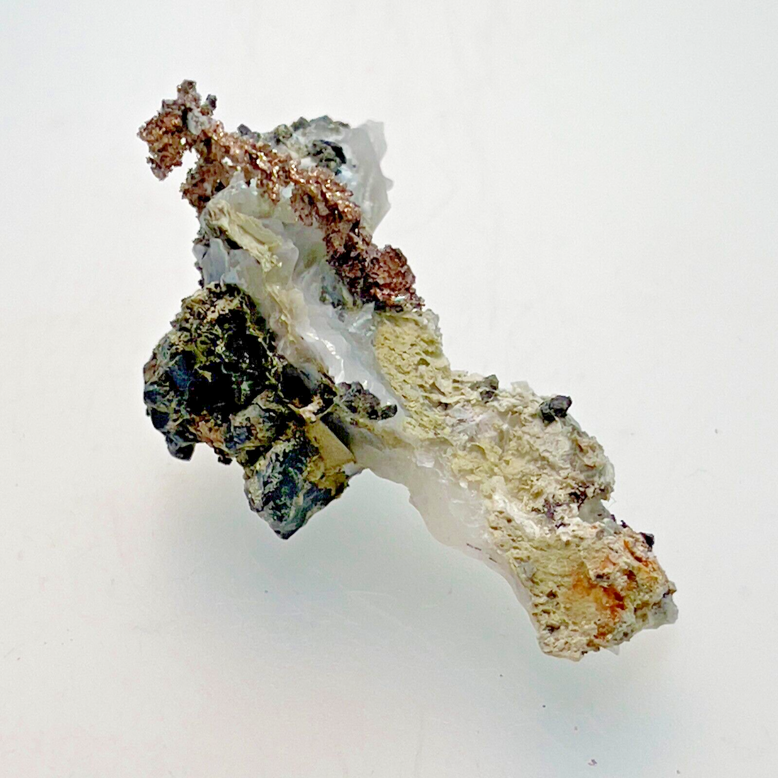 Natural Silver Crystal in Quartz from Morocco, 10.3gr. 43x20x17mm