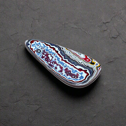 Historic Kenworth Truck Fordite Cabochon 14.64ct - 50x21mm - For Jewelry Making