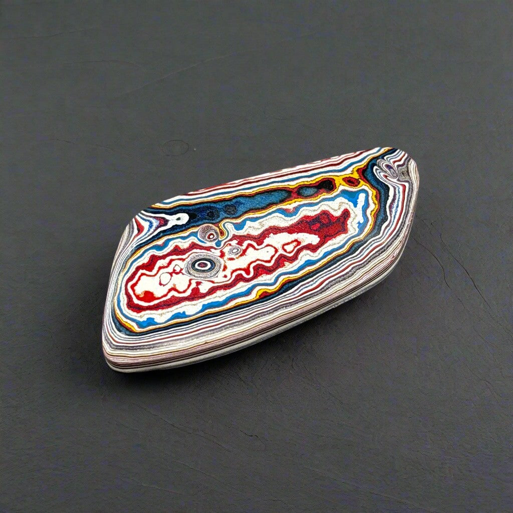 Historic Kenworth Truck Fordite Cabochon 45.86ct - 61x31mm - For Jewelry Making