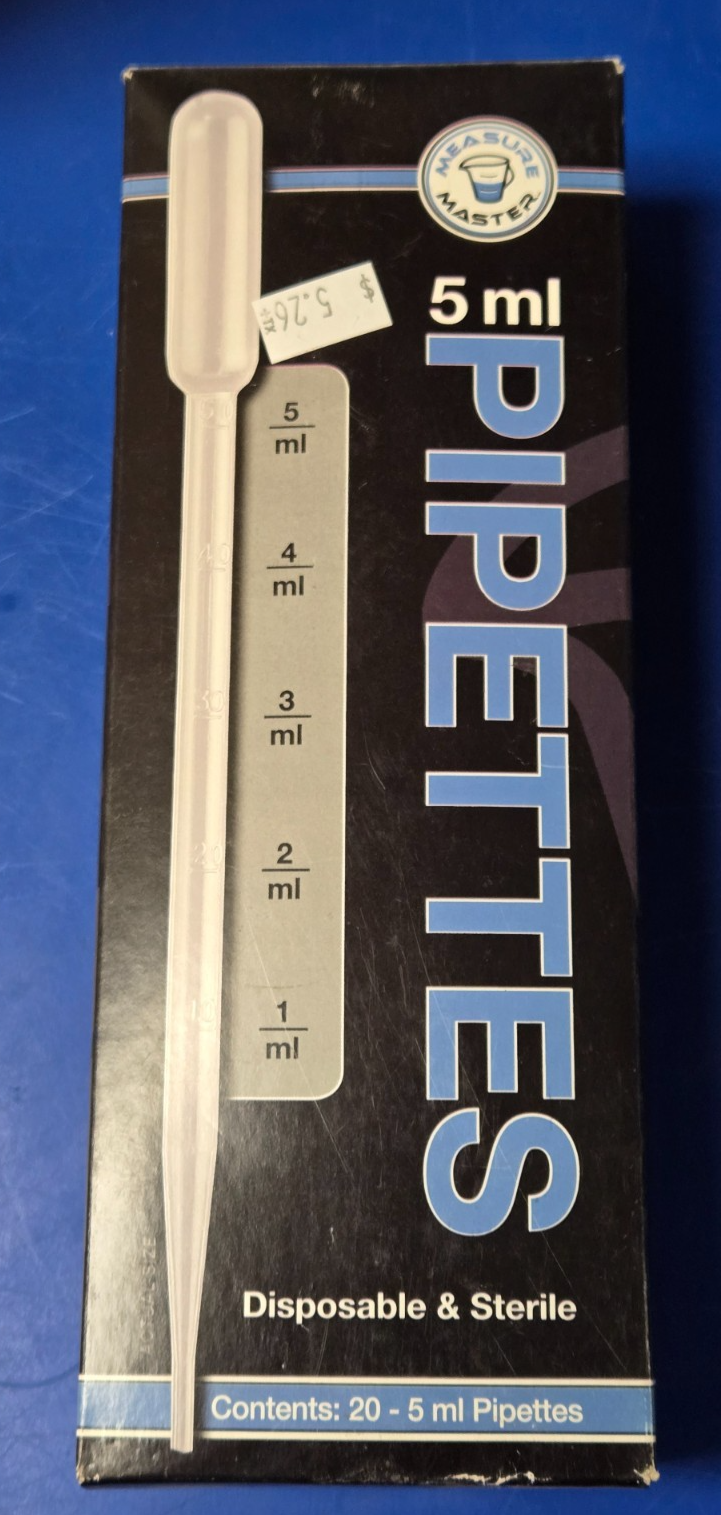 20 pc. - 5 mL Pipettes - Measure Master