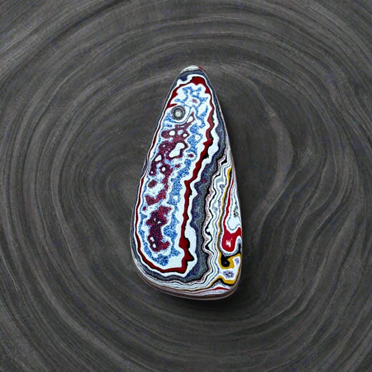 Historic Kenworth Truck Fordite Cabochon 14.64ct - 50x21mm - For Jewelry Making
